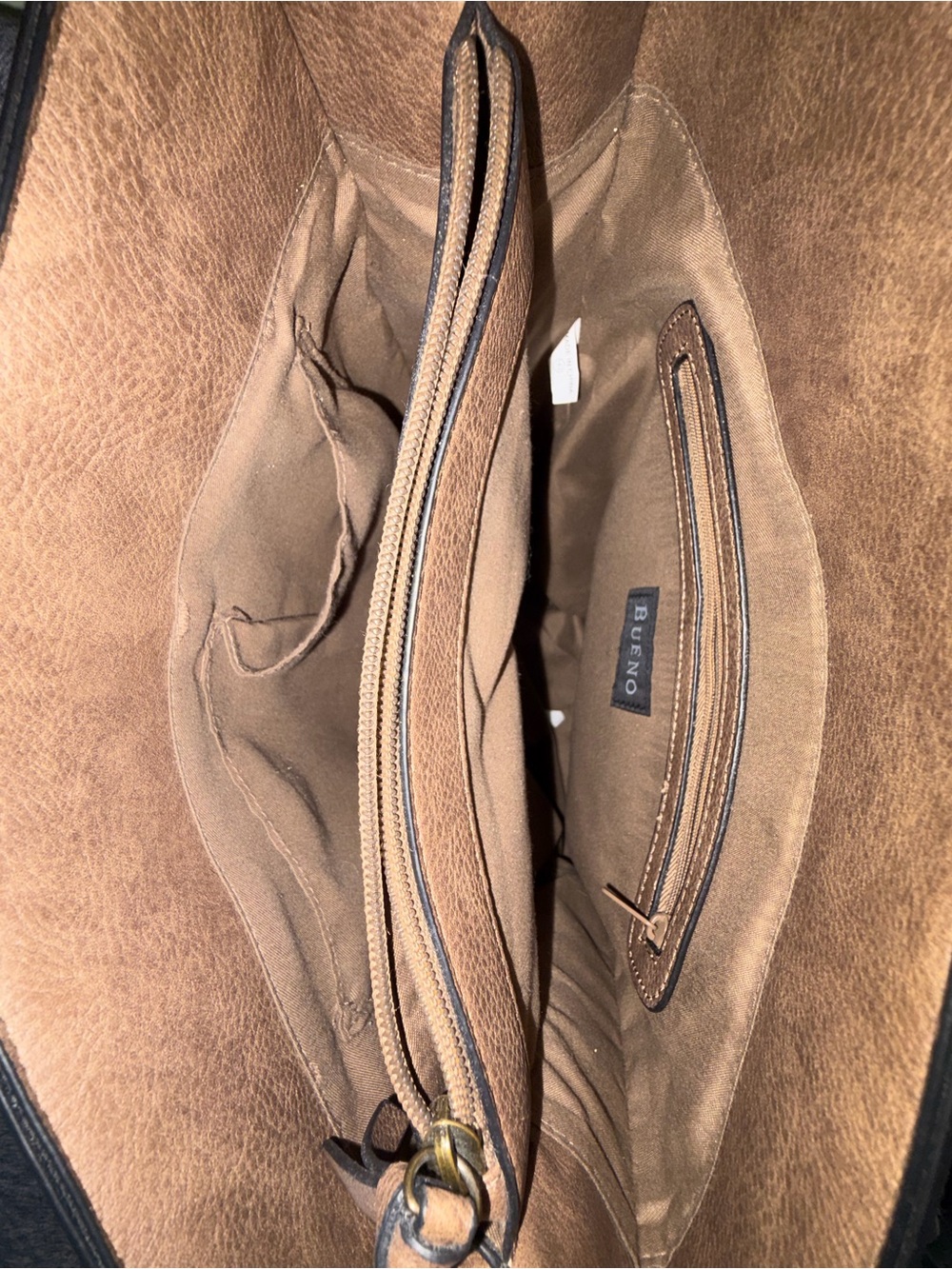 Bueno Brown Leather Tote Bag for Men